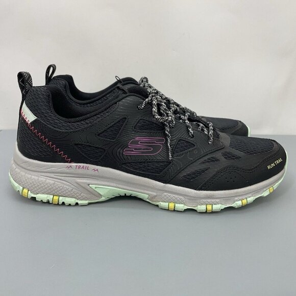 Skechers Hillcrest Pure Escapade Sneakers Shoes Trail Running Black Womens 11 - Picture 2 of 14